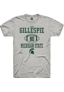 Zachary Gillespie  Michigan State Spartans Ash Rally NIL Sport Icon Short Sleeve T Shirt
