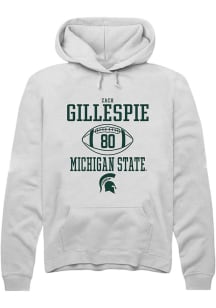 Zachary Gillespie  Rally Michigan State Spartans Mens White NIL Sport Icon Long Sleeve Hoodie