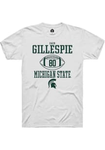 Zachary Gillespie  Michigan State Spartans White Rally NIL Sport Icon Short Sleeve T Shirt