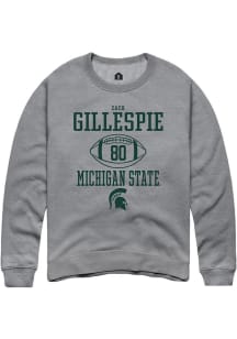 Zachary Gillespie  Rally Michigan State Spartans Mens Grey NIL Sport Icon Long Sleeve Crew Sweat..