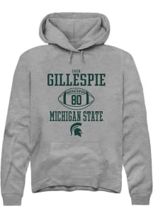 Zachary Gillespie  Rally Michigan State Spartans Mens Grey NIL Sport Icon Long Sleeve Hoodie