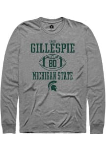 Zachary Gillespie  Michigan State Spartans Grey Rally NIL Sport Icon Long Sleeve T Shirt