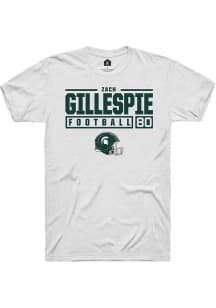 Zachary Gillespie  Michigan State Spartans White Rally NIL Stacked Box Short Sleeve T Shirt