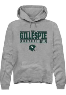 Zachary Gillespie  Rally Michigan State Spartans Mens Grey NIL Stacked Box Long Sleeve Hoodie