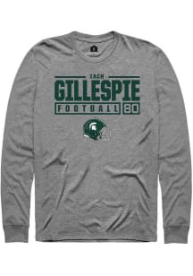 Zachary Gillespie  Michigan State Spartans Grey Rally NIL Stacked Box Long Sleeve T Shirt