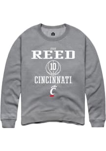 Josh Reed Rally Mens Graphite Cincinnati Bearcats NIL Sport Icon Crew Sweatshirt