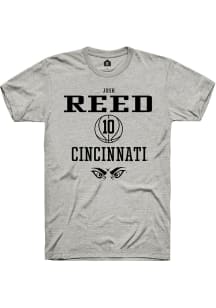 Josh Reed  Cincinnati Bearcats Ash Rally NIL Sport Icon Short Sleeve T Shirt