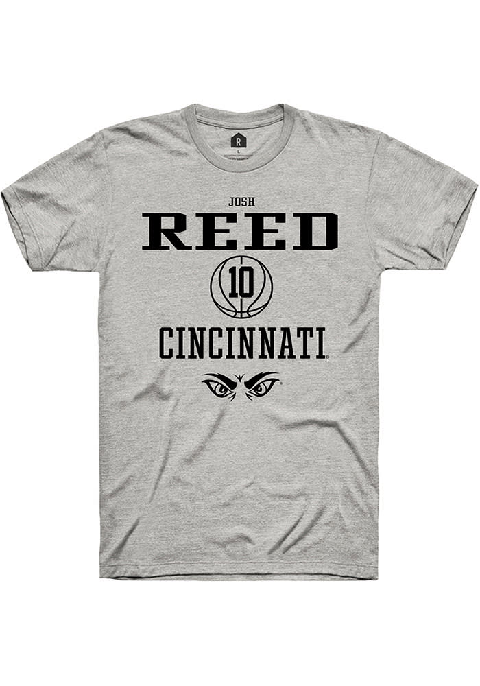 Josh Reed Cincinnati Bearcats Ash Rally NIL Sport Icon Short Sleeve T Shirt