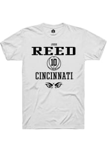 Josh Reed  Cincinnati Bearcats White Rally NIL Sport Icon Short Sleeve T Shirt