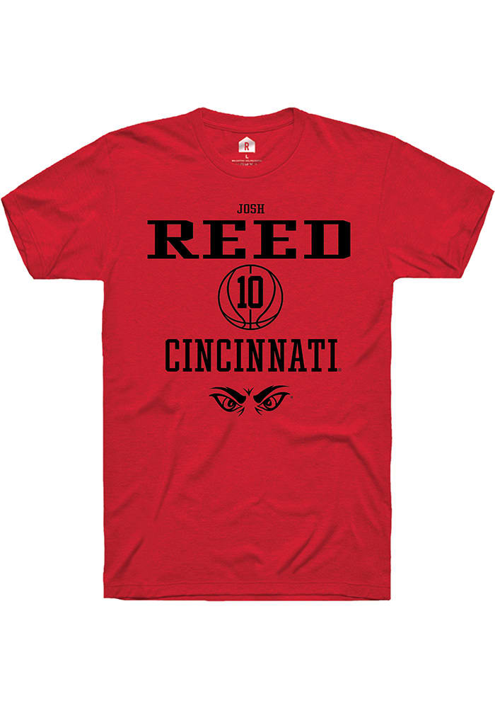 Josh Reed Cincinnati Bearcats Red Rally NIL Sport Icon Short Sleeve T Shirt