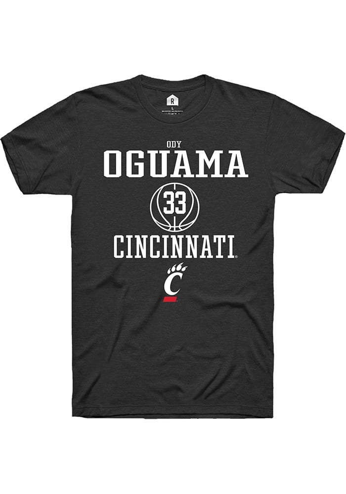 Ody Oguama Cincinnati Bearcats Black Rally NIL Sport Icon Short Sleeve T Shirt