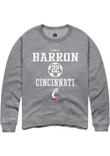 Ashley Barron  Rally Cincinnati Bearcats Mens Graphite NIL Sport Icon Long Sleeve Crew Sweatshir..