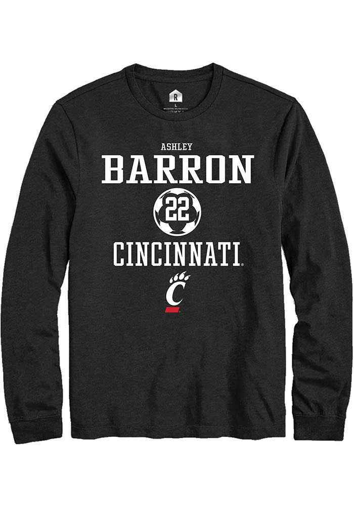 Ashley Barron Cincinnati Bearcats Black Rally NIL Sport Icon Long Sleeve T Shirt