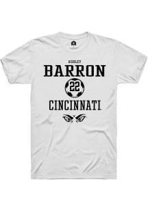 Ashley Barron  Cincinnati Bearcats White Rally NIL Sport Icon Short Sleeve T Shirt