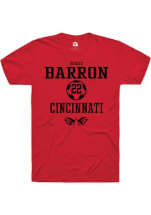 Ashley Barron  Cincinnati Bearcats Red Rally NIL Sport Icon Short Sleeve T Shirt