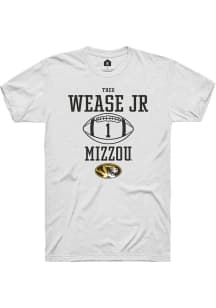 Theo Wease Jr.  Missouri Tigers White Rally NIL Sport Icon Short Sleeve T Shirt