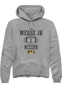 Theo Wease Jr.  Rally Missouri Tigers Mens Graphite NIL Sport Icon Long Sleeve Hoodie