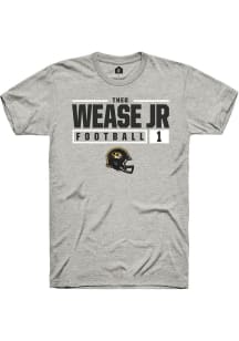 Theo Wease Jr.  Missouri Tigers Ash Rally NIL Stacked Box Short Sleeve T Shirt