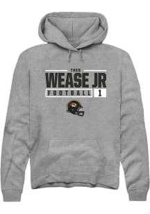 Theo Wease Jr.  Rally Missouri Tigers Mens Graphite NIL Stacked Box Long Sleeve Hoodie