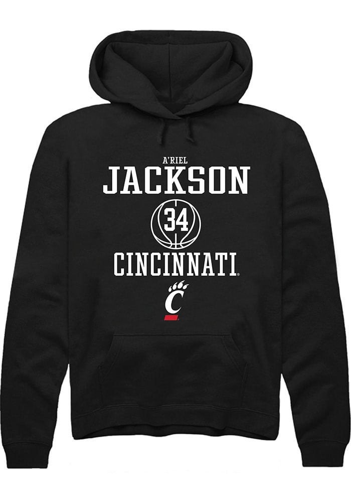A'riel Jackson Rally Cincinnati Bearcats Mens Black NIL Sport Icon Long Sleeve Hoodie