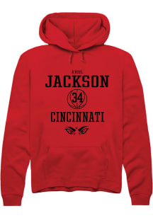 A'riel Jackson  Rally Cincinnati Bearcats Mens Red NIL Sport Icon Long Sleeve Hoodie