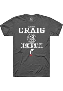 Clarissa Craig  Cincinnati Bearcats Dark Grey Rally NIL Sport Icon Short Sleeve T Shirt
