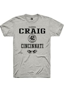 Clarissa Craig  Cincinnati Bearcats Ash Rally NIL Sport Icon Short Sleeve T Shirt