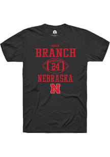 Derek Branch Black Nebraska Cornhuskers NIL Sport Icon Short Sleeve T Shirt