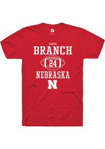 Derek Branch Red Nebraska Cornhuskers NIL Sport Icon Short Sleeve T Shirt