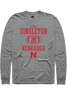 Deshon Singleton Rally Mens Graphite Nebraska Cornhuskers NIL Sport Icon Tee