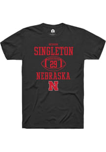 Deshon Singleton Black Nebraska Cornhuskers NIL Sport Icon Short Sleeve T Shirt