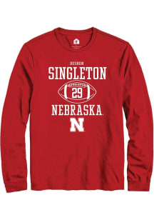 Deshon Singleton Rally Mens Red Nebraska Cornhuskers NIL Sport Icon Tee
