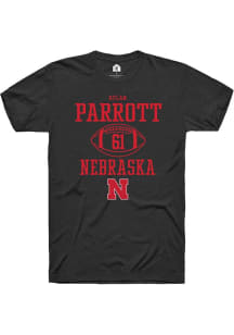 Dylan Parrott Black Nebraska Cornhuskers NIL Sport Icon Short Sleeve T Shirt