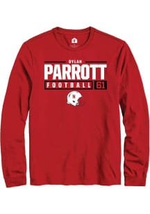Dylan Parrott Rally Mens Red Nebraska Cornhuskers NIL Stacked Box Tee