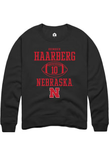 Heinrich Haarberg Rally Mens Black Nebraska Cornhuskers NIL Sport Icon Crew Sweatshirt