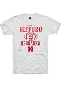 Isaac Gifford White Nebraska Cornhuskers NIL Sport Icon Short Sleeve T Shirt