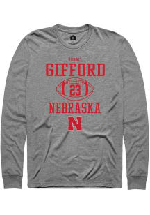 Isaac Gifford Rally Mens Graphite Nebraska Cornhuskers NIL Sport Icon Tee