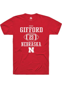 Isaac Gifford Red Nebraska Cornhuskers NIL Sport Icon Short Sleeve T Shirt