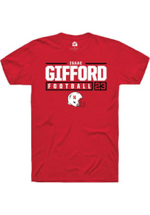 Isaac Gifford Red Nebraska Cornhuskers NIL Stacked Box Short Sleeve T Shirt