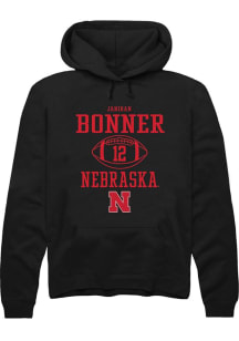 Janiran Bonner Rally Mens Black Nebraska Cornhuskers NIL Sport Icon Hooded Sweatshirt