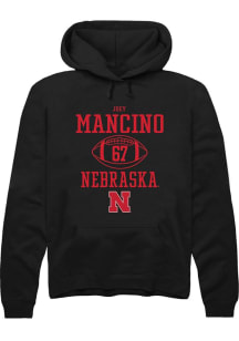 Joey Mancino Rally Mens Black Nebraska Cornhuskers NIL Sport Icon Hooded Sweatshirt