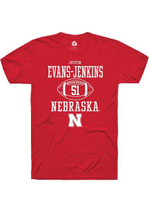 Justin Evans-Jenkins Red Nebraska Cornhuskers NIL Sport Icon Short Sleeve T Shirt