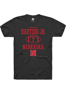 Malcolm Hartzog Black Nebraska Cornhuskers NIL Sport Icon Short Sleeve T Shirt