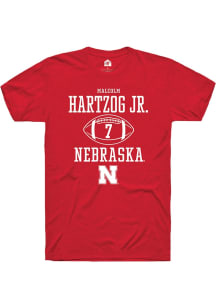 Malcolm Hartzog Red Nebraska Cornhuskers NIL Sport Icon Short Sleeve T Shirt