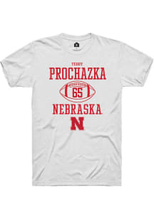Teddy Prochazka  Nebraska Cornhuskers White Rally NIL Sport Icon Short Sleeve T Shirt