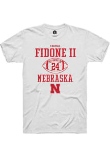 Thomas Fidone II White Nebraska Cornhuskers NIL Sport Icon Short Sleeve T Shirt