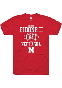 Thomas Fidone II Red Nebraska Cornhuskers NIL Sport Icon Short Sleeve T Shirt