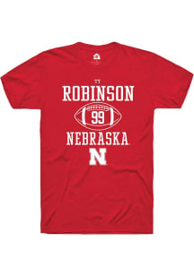 Ty Robinson Red Nebraska Cornhuskers NIL Sport Icon Short Sleeve T Shirt