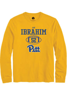 Abe Ibrahim Rally Mens Gold Pitt Panthers NIL Sport Icon Tee