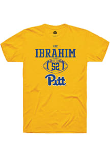 Abe Ibrahim Gold Pitt Panthers NIL Sport Icon Short Sleeve T Shirt